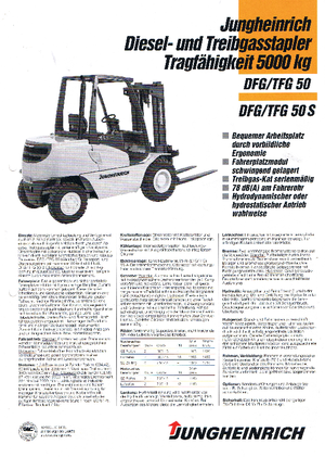 Wózki widłowe z silnikiem wysokoprężnym Jungheinrich DFG 50(110HB)