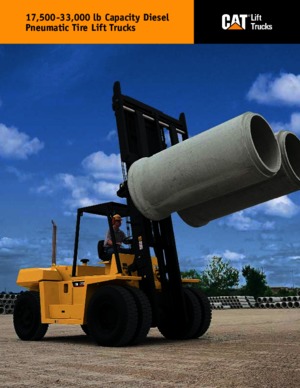 Wózki widłowe z silnikiem wysokoprężnym Caterpillar DP80