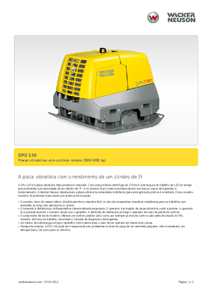 Rewersyjne Zagęszczarki / płyty wibracyjne Wacker Neuson DPU130Le