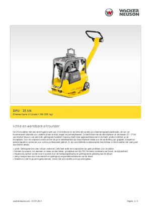Rewersyjne Zagęszczarki / płyty wibracyjne Wacker Neuson DPU 2540H
