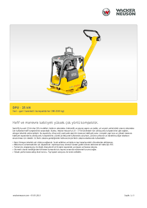 Rewersyjne Zagęszczarki / płyty wibracyjne Wacker Neuson DPU 2540H