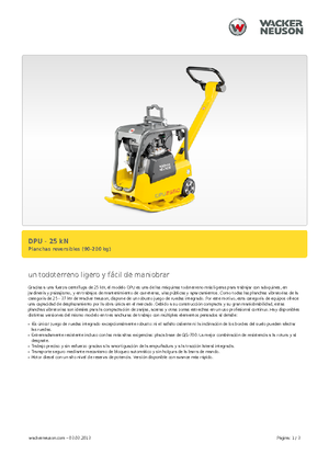 Rewersyjne Zagęszczarki / płyty wibracyjne Wacker Neuson DPU 2540H