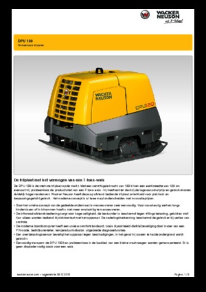 Rewersyjne Zagęszczarki / płyty wibracyjne Wacker Neuson DPU 130 r