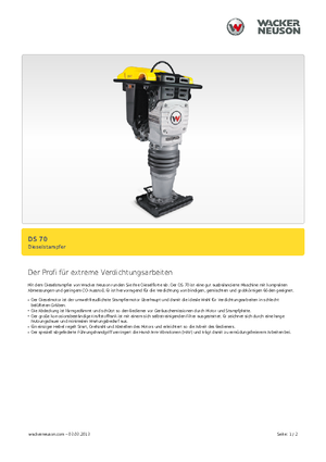 Ubijaki wibracyjne diesel i benzynowe Wacker DS 70,11
