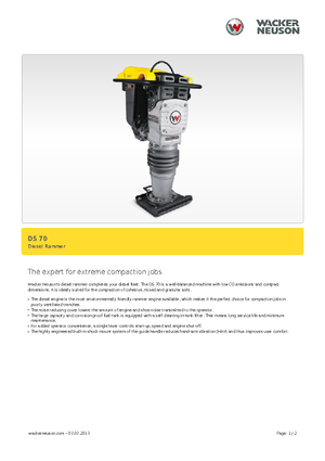 Ubijaki wibracyjne diesel i benzynowe Wacker DS 70,11