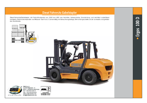 Wózki widłowe z silnikiem wysokoprężnym OMG Ergos 100 D