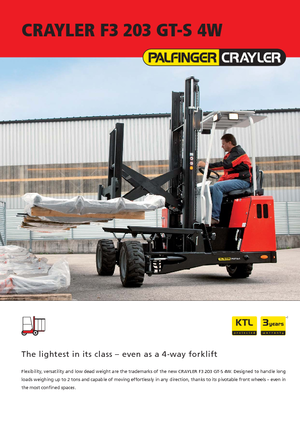 Spalinowe podwieszane wózki widłowe Palfinger F3 203 GT-S 4W