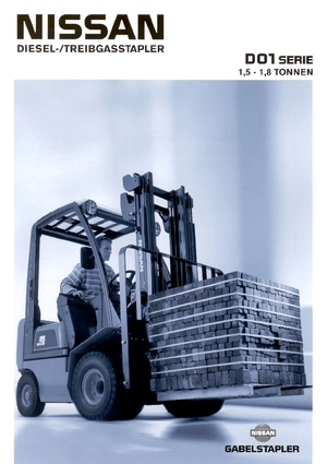 Wózki widłowe z silnikiem wysokoprężnym Nissan FD 01 A 18 Q