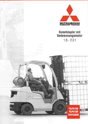 Wózki widłowe z silnikiem wysokoprężnym Mitsubishi FD20CN
