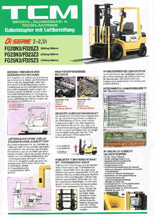 Wózki widłowe z silnikiem wysokoprężnym TCM FD 25 Z 3 T