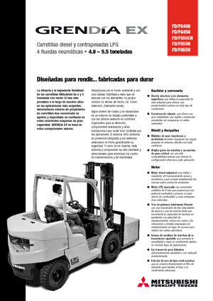 Wózki widłowe z silnikiem wysokoprężnym Mitsubishi FD 50 CN