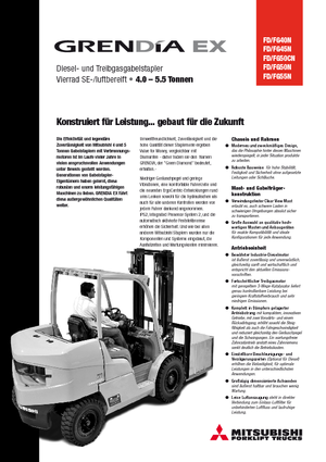 Wózki widłowe z silnikiem wysokoprężnym Mitsubishi FD 50 CN