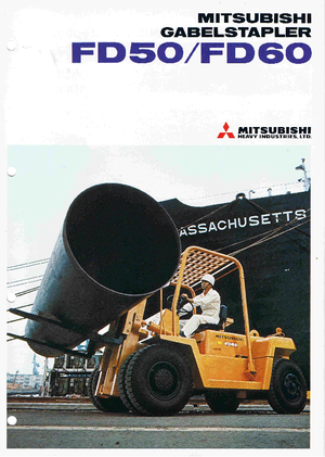 Wózki widłowe z silnikiem wysokoprężnym Mitsubishi FD 50 CT