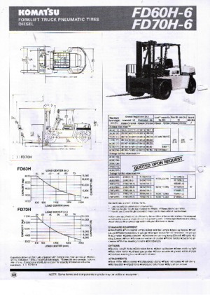 Wózki widłowe z silnikiem wysokoprężnym Komatsu FD 70-6