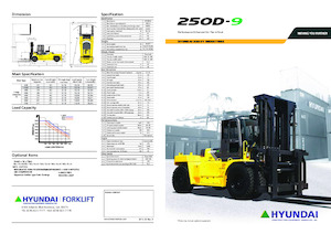 Wózki widłowe z silnikiem wysokoprężnym Hyundai 250D-9