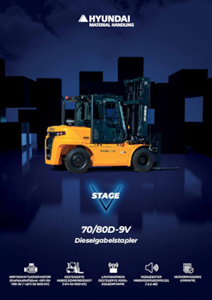 Wózki widłowe z silnikiem wysokoprężnym Hyundai 70D-9V