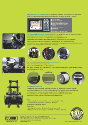 Wózki widłowe z silnikiem wysokoprężnym Clark C 80 D 900