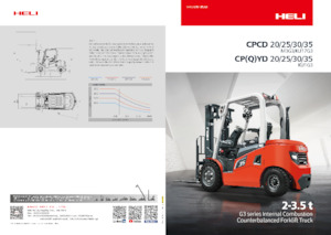 Wózki widłowe z silnikiem wysokoprężnym Heli CPCD25