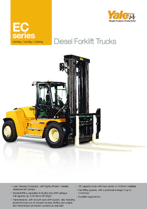 Wózki widłowe z silnikiem wysokoprężnym Yale GDP 160EC12