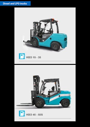 Wózki widłowe z silnikiem wysokoprężnym Baoli KBD 25