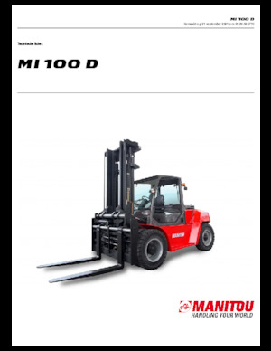 Wózki widłowe z silnikiem wysokoprężnym Manitou MI 100 D