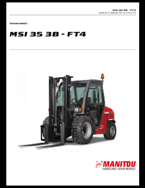 Terenowe wózki widłowe Manitou MSI 35 3B / FT4