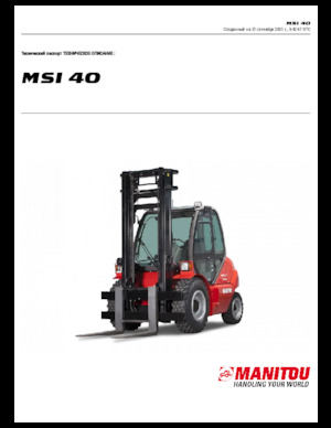 Wózki widłowe z silnikiem wysokoprężnym Manitou MSI 40