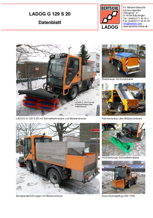 Traktory miejskie z zaczepem przednim Ladog G 129 N 20 E5