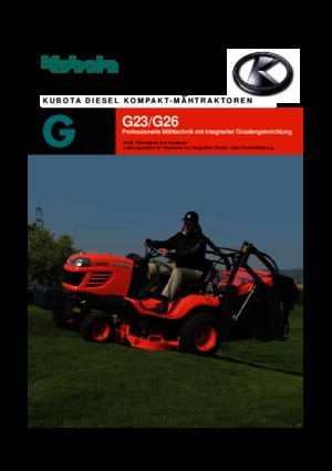 Traktory miejskie z zaczepem przednim Kubota G 23 LD