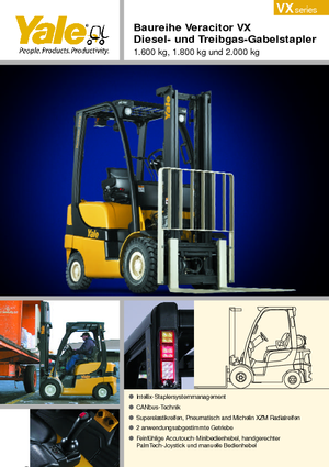 Wózki widłowe z silnikiem wysokoprężnym Yale GDP 20VX