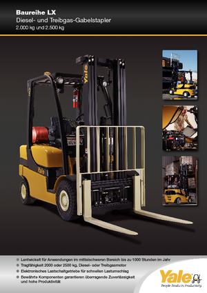 Wózki widłowe z silnikiem wysokoprężnym Yale GDP 20 LX