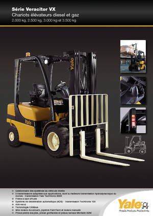 Wózki widłowe z silnikiem wysokoprężnym Yale GDP 25VX