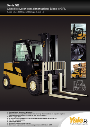 Wózki widłowe z silnikiem wysokoprężnym Yale GDP 50VX Value