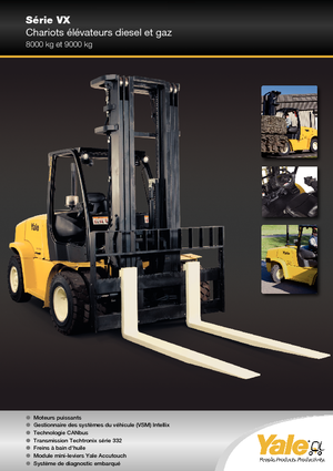 Wózki widłowe z silnikiem wysokoprężnym Yale GDP 80 DC