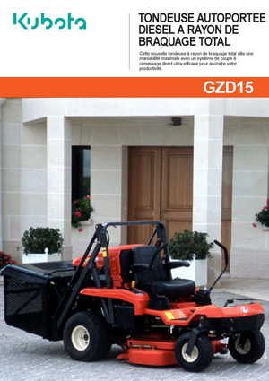 Traktory miejskie z zaczepem przednim Kubota GZD 15 HD