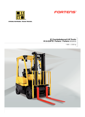 Wózki widłowe z silnikiem wysokoprężnym Hyster H1.6FT