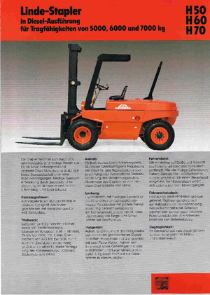 Wózki widłowe z silnikiem wysokoprężnym Linde H 60 D