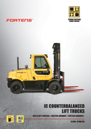 Wózki widłowe z silnikiem wysokoprężnym Hyster H9.0FT 6