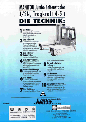 Terenowe wózki widłowe Jumbo J/SN 50