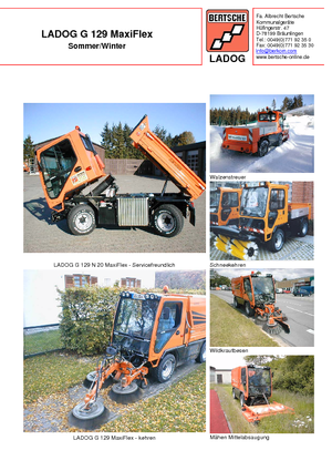 Traktory miejskie z zaczepem przednim Bertsche Ladog G 129 N 20