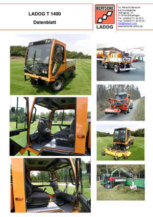 Traktory miejskie z zaczepem przednim Bertsche Ladog T 1400
