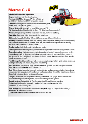 Traktory miejskie z zaczepem przednim Reform Werke Metrac G 3 X