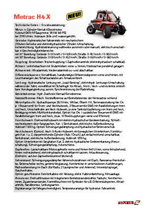 Traktory miejskie z zaczepem przednim Reform Werke Metrac H 4 X