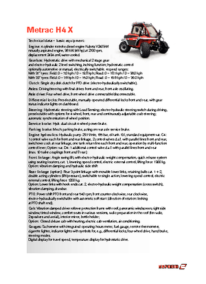 Traktory miejskie z zaczepem przednim Reform Werke Metrac H 4 X