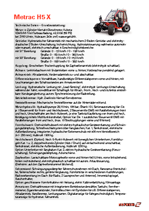 Traktory miejskie z zaczepem przednim Reform Werke Metrac H 5 X