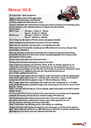 Traktory miejskie z zaczepem przednim Reform Werke Metrac H 5 X