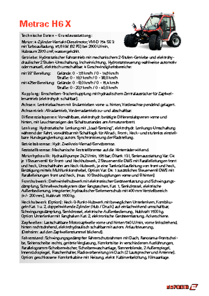 Traktory miejskie z zaczepem przednim Reform Werke Metrac H 6 X