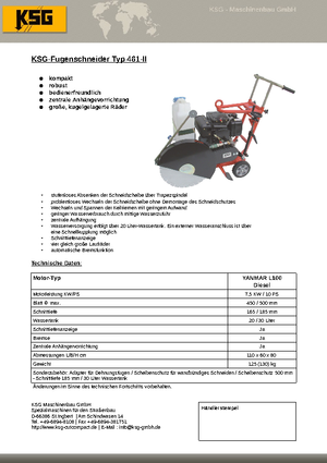Przecinarki jezdne KSG-Maschinenbau KSG 461