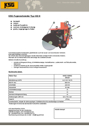 Przecinarki jezdne KSG-Maschinenbau KSG 462 H