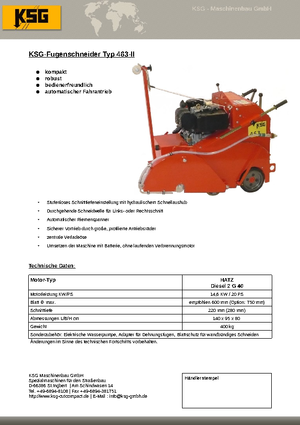 Przecinarki jezdne KSG-Maschinenbau KSG 463